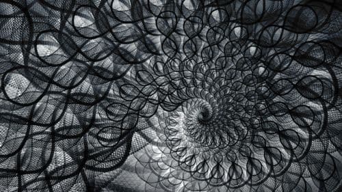 Abstract spiral pattern symbolizing financial flow and recurring transactions, representing the cyclical nature of budgeting in a calendar system.